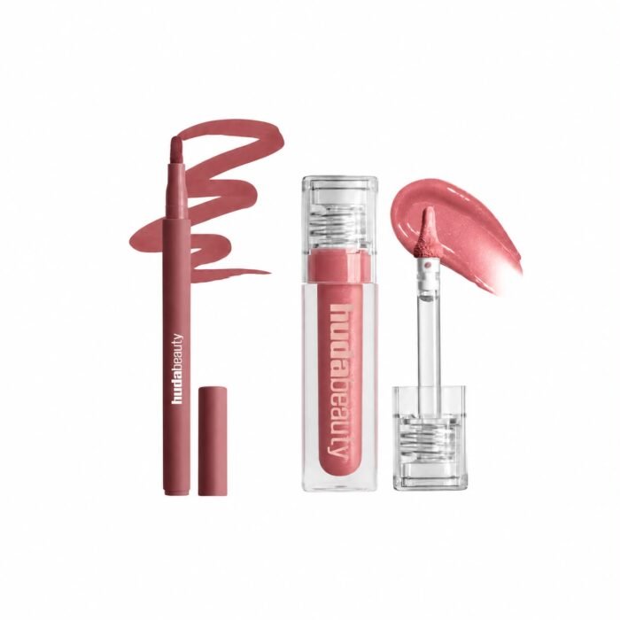 Huda Beauty Lip Combo – Faux Filler Lip Gloss + Lip Contour Stain