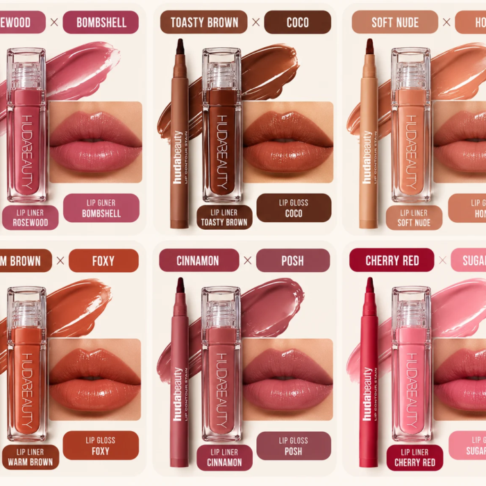 Huda Beauty Lip Combo – Faux Filler Lip Gloss + Lip Contour Stain